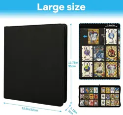 Card Binder-12 Pockets Trading Card Binder for Holding 480 Cards with 20 Two-Sid - Image 4