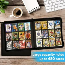 Card Binder-12 Pockets Trading Card Binder for Holding 480 Cards with 20 Two-Sid - Image 8