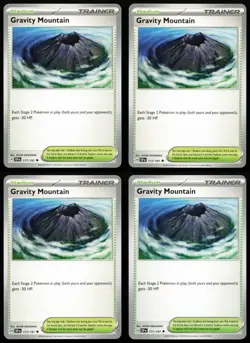 Gravity Mountain 177/191 Playset (x4 Cards) Surging Sparks Near Mint Pokemon TCG - Image 1