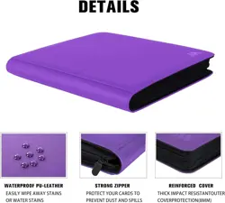 Premium 1000+ Pockets Card Binder,16 Pockets Card Binder Ringless Side Loading T - Image 10