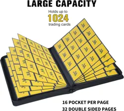 Premium 1000+ Pockets Card Binder,16 Pockets Card Binder Ringless Side Loading T - Image 105