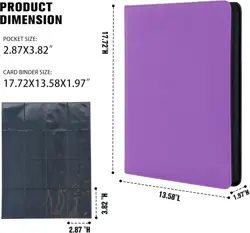 Premium 1000+ Pockets Card Binder,16 Pockets Card Binder Ringless Side Loading T - Image 19