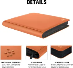 Premium 1000+ Pockets Card Binder,16 Pockets Card Binder Ringless Side Loading T - Image 25