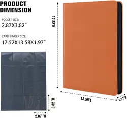 Premium 1000+ Pockets Card Binder,16 Pockets Card Binder Ringless Side Loading T - Image 30