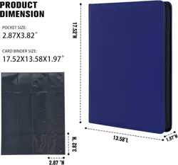 Premium 1000+ Pockets Card Binder,16 Pockets Card Binder Ringless Side Loading T - Image 34