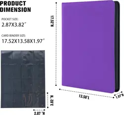 Premium 1000+ Pockets Card Binder,16 Pockets Card Binder Ringless Side Loading T - Image 41