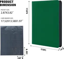 Premium 1000+ Pockets Card Binder,16 Pockets Card Binder Ringless Side Loading T - Image 48