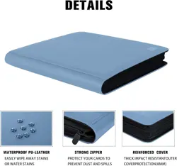 Premium 1000+ Pockets Card Binder,16 Pockets Card Binder Ringless Side Loading T - Image 53