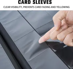 Premium 1000+ Pockets Card Binder,16 Pockets Card Binder Ringless Side Loading T - Image 57