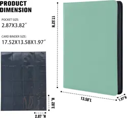 Premium 1000+ Pockets Card Binder,16 Pockets Card Binder Ringless Side Loading T - Image 62