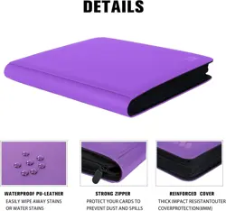 Premium 1000+ Pockets Card Binder,16 Pockets Card Binder Ringless Side Loading T - Image 67