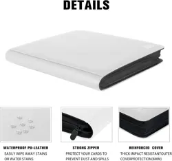 Premium 1000+ Pockets Card Binder,16 Pockets Card Binder Ringless Side Loading T - Image 88