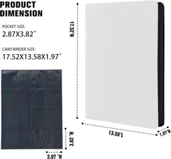 Premium 1000+ Pockets Card Binder,16 Pockets Card Binder Ringless Side Loading T - Image 94