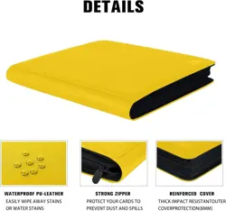 Premium 1000+ Pockets Card Binder,16 Pockets Card Binder Ringless Side Loading T - Image 95