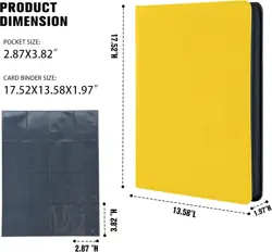 Premium 1000+ Pockets Card Binder,16 Pockets Card Binder Ringless Side Loading T - Image 97