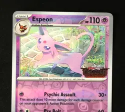 Pokémon Card TCG - Espeon 086/197 Best Buy Obsidian Flames Stamped Promo - NM ⭐ - Image 2