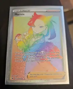 Marnie 208/202 Sword & Shield Base Full Art Rainbow Rare Pokemon Card * Mint * - Image 2