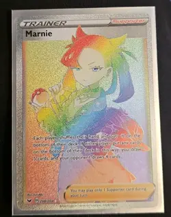 Marnie 208/202 Sword & Shield Base Full Art Rainbow Rare Pokemon Card * Mint * - Image 4