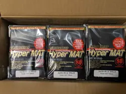 KMC Card Barrier Hyper Mat Black Sleeves Case 30 packs of 80 2400 Sleeves - Image 1
