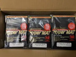 KMC Card Barrier Hyper Mat Black Sleeves Case 30 packs of 80 2400 Sleeves - Image 2