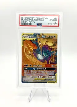 2019 Pokemon Sun & Moon Hidden Fates Moltres Zapdos Articuno GX 44/68 PSA 10 GM - Image 3
