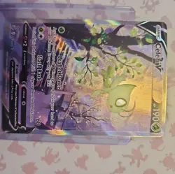 RAW NEAR Mint Pokémon Celebi V 245/264 Alt Full Art Fusion Strike - Image 2