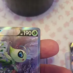 RAW NEAR Mint Pokémon Celebi V 245/264 Alt Full Art Fusion Strike - Image 5