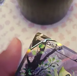 RAW NEAR Mint Pokémon Celebi V 245/264 Alt Full Art Fusion Strike - Image 6