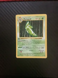 Vintage Pokemon – Metapod 54/102 – 1st Edition Shadowless – Base Set - LP - Image 3