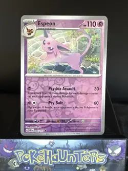 Pokemon Card Espeon 086/197 Obsidian Flames Reverse Holo Rare Near Mint - Image 1