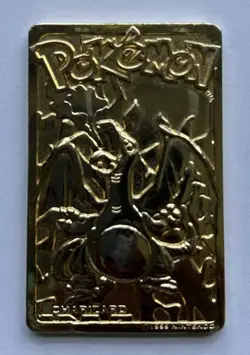 Pokemon 23K Gold Plated Trading Card "CHARIZARD" Burger King 1999 - Image 1