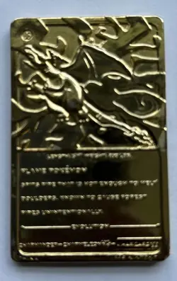 Pokemon 23K Gold Plated Trading Card "CHARIZARD" Burger King 1999 - Image 3