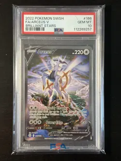 2022 Pokemon Brilliant Stars Arceus V Alternate Alt Art 166/172 PSA 10 GEM MINT - Image 1