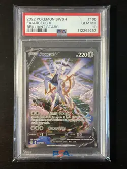 2022 Pokemon Brilliant Stars Arceus V Alternate Alt Art 166/172 PSA 10 GEM MINT - Image 3
