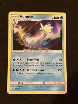 Aurorus - 28/131 - Forbidden Light Holo Rare Pokemon TCG Sun Moon - Image 1