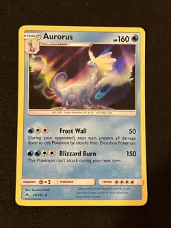 Aurorus - 28/131 - Forbidden Light Holo Rare Pokemon TCG Sun Moon - Image 3