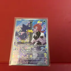 NM+/MINT  Team Rockets Murkrow Pokemon TCG Scarlet & Violet Destined Rivals IR - Image 1