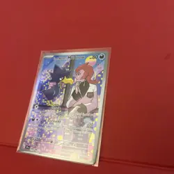 NM+/MINT  Team Rockets Murkrow Pokemon TCG Scarlet & Violet Destined Rivals IR - Image 3