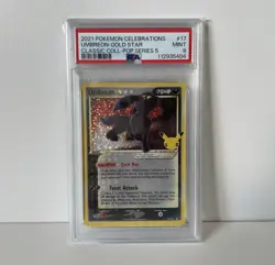 2021 Umbreon 17/17 Gold Star PSA Mint 9 - Pokemon Celebrations 25th Anniversary - Image 1