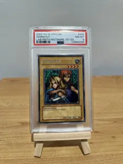 Yu-Gi-Oh! TCG 2003 LON Gemini Elf Labrynth Nightmare 1st Edition PSA 8 - Image 1