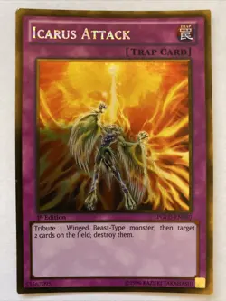 Yu-Gi-Oh! Icarus Attack | PGLD-EN080 | 1st Edition |LP| Gold Rare - Image 1