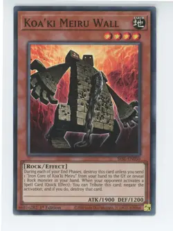 Yugioh Koa'ki Meiru Wall  SESL-EN050 Super  1st  NM x3 Play Set - Image 1