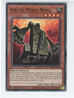Yugioh Koa'ki Meiru Wall  SESL-EN050 Super  1st  NM x3 Play Set - Image 2