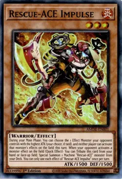 Rescue-ACE Impulse - Yugioh - AMDE-EN001 - NM - Super Rare - 1st Ed NM - Image 1
