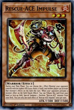 Rescue-ACE Impulse - Yugioh - AMDE-EN001 - NM - Super Rare - 1st Ed NM - Image 5