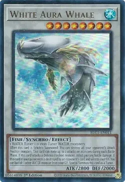 Yu-Gi-Oh TCG Ultra Rare BLC1-EN011 White Aura Whale (Gold) - Image 1