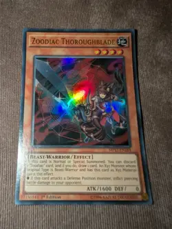 Yugioh Zoodiac Thoroughblade MP17-EN184 Ultra Rare 1st Edition - Image 1