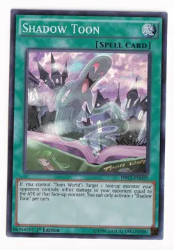 Yugioh! Shadow Toon DRL2-EN025 Super Rare 1st Edition NM - Image 1
