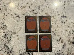 Mtg Lightning Bolt x4 - Magic the Gathering Revised Lightning Bolt Set Played - Image 2