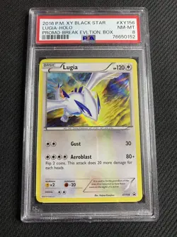 2016 Pokemon Lugia Holo XY156 BREAK Evolution Box Promo PSA 7 NM - Image 1